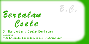 bertalan csele business card